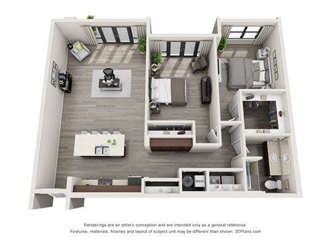 Live+Work+Play 2 bedroom 1 bathroom